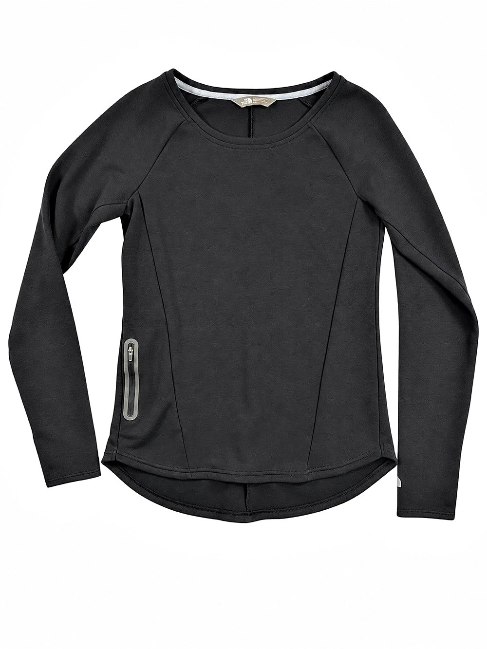 The North Face Women’s Black Long Sleeve Athletic Top Zip Pocket Size S